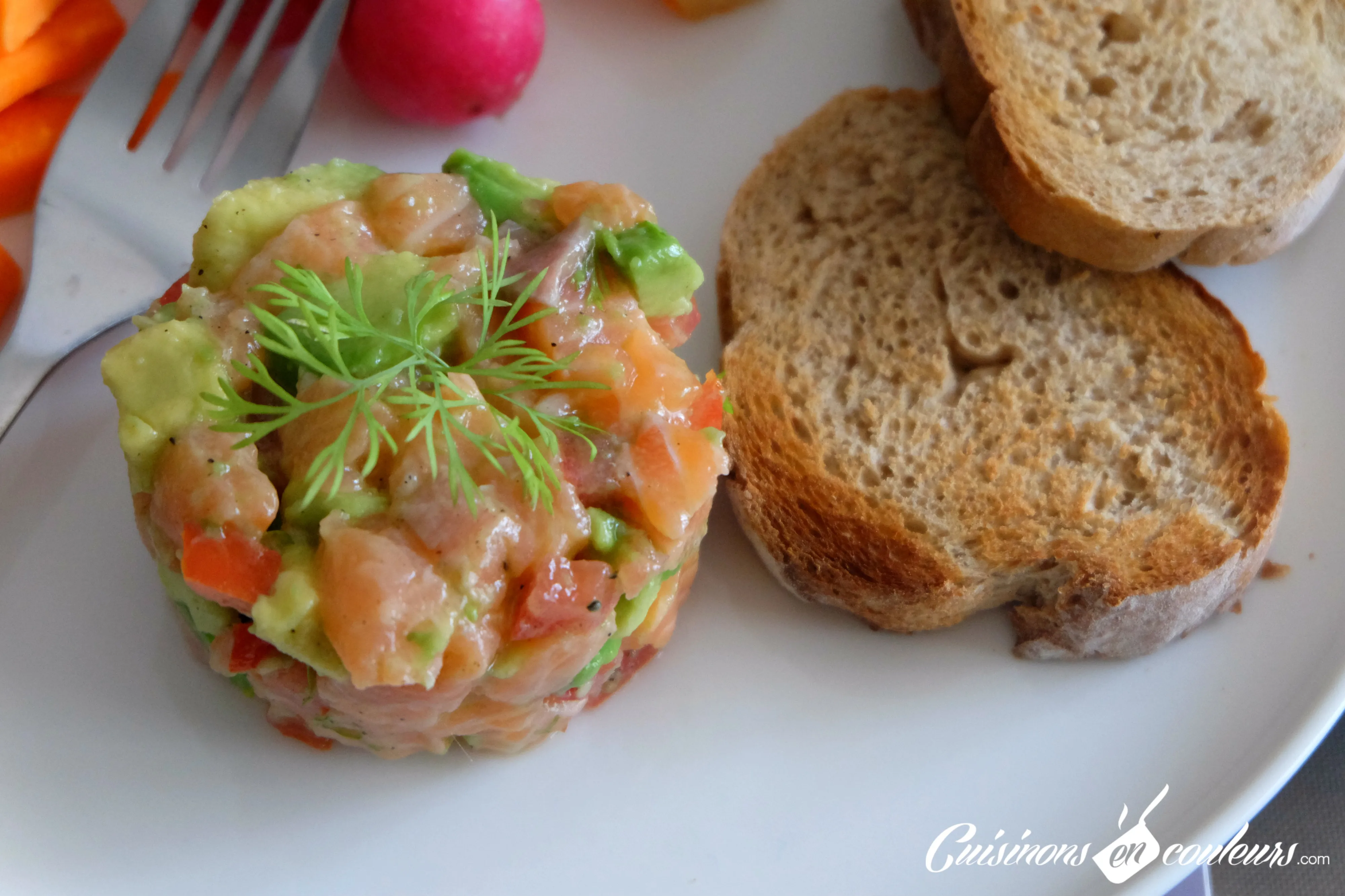 Tartare de saumon à l'avocat
